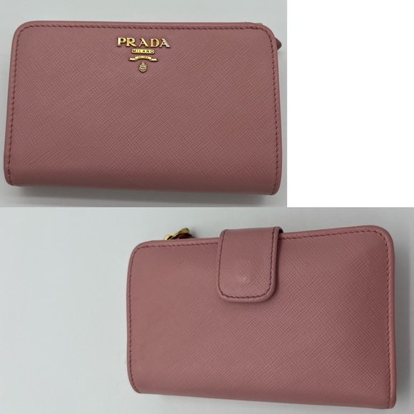 ❌SOLD❌Authentic Prada pink Saffiano leather compact wallet - Picture 3 of 16